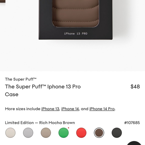 COPY - Aritzia SuperPuff iPhone13 pro phone case - Picture 3 of 3